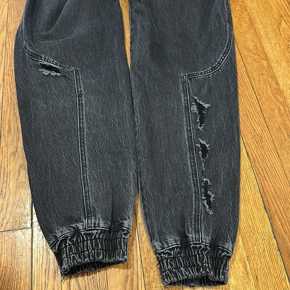 Retrofete Miriam pant jogger high waist denim onyx balloon fit distressed 28 - Picture 13 of 13